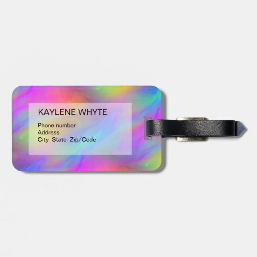 Neflow Personalisierter Gepäckanhänger (Rückseite horizontal)