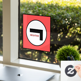 NEGATION 1b Fensterklammer Fensteraufkleber