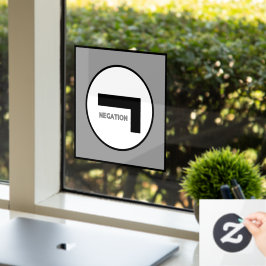 NEGATION-Fensterklammer Fensteraufkleber