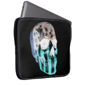 Negativ bemalt Schädel schwarze Laptop-Hülle Laptopschutzhülle (Vorne Rechts)