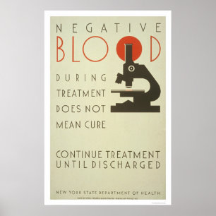Negative Blutbehandlung 1939 WPA Poster