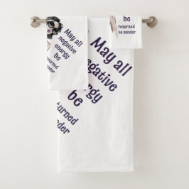 Negative Energie wird an Absender zurückgegeben Badhandtuch Set