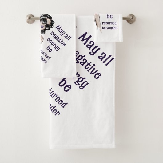 Negative Energie wird an Absender zurückgegeben Badhandtuch Set (Insitu)