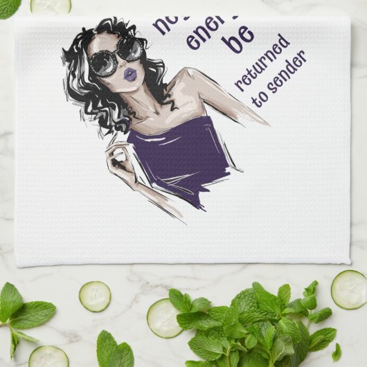 Negative Energie wird an Absender zurückgegeben Geschirrtuch (Gefaltet)