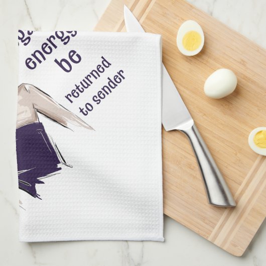 Negative Energie wird an Absender zurückgegeben Geschirrtuch (Viertel Falte)