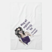 Negative Energie wird an Absender zurückgegeben Geschirrtuch (Vertikal)