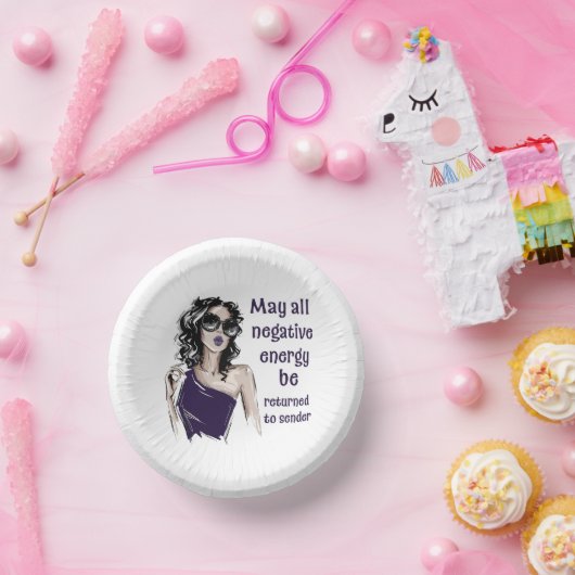 Negative Energie wird an Absender zurückgegeben Pappteller (Party)