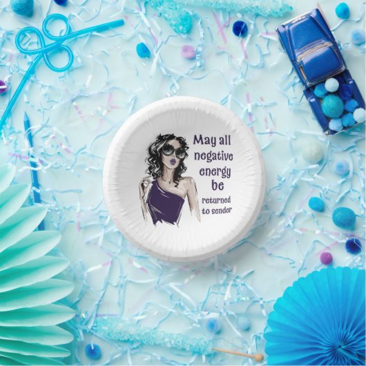 Negative Energie wird an Absender zurückgegeben Pappteller (Party)