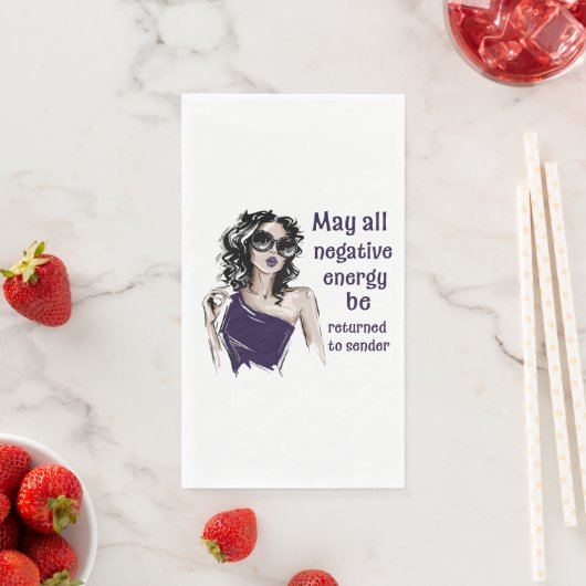 Negative Energie wird an Absender zurückgegeben Serviette (Beispiel)