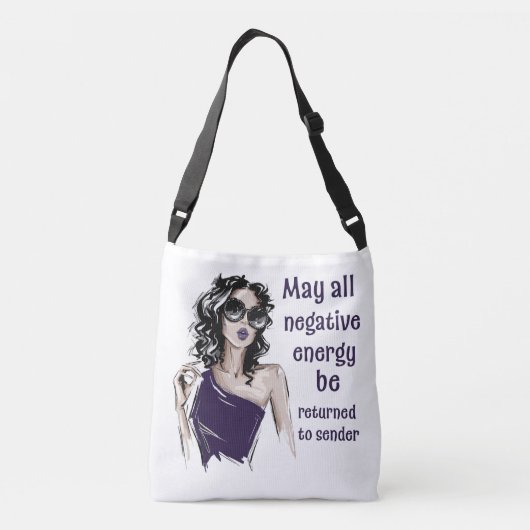 Negative Energie wird an Absender zurückgegeben Tragetaschen Mit Langen Trägern (Rückseite)