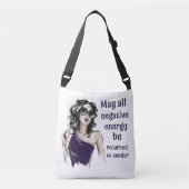 Negative Energie wird an Absender zurückgegeben Tragetaschen Mit Langen Trägern (Vorderseite)