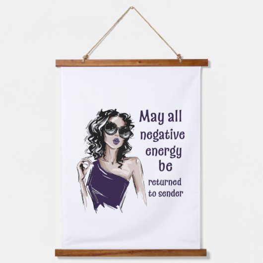 Negative Energie wird an Absender zurückgegeben Wandteppich Mit Holzrahmen (Vorderseite)