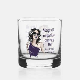 Negative Energie wird an Absender zurückgegeben Whiskyglas