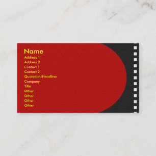 Negative Filmstreifen-Visitenkarte Visitenkarte