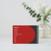 Negative Filmstreifen-Visitenkarte Visitenkarte (Stehend Vorderseite)