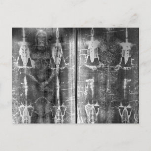 Negative Fotografie Grabtuch von Turin Kreuzigung Postkarte