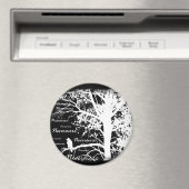 Negative Negative Nevermore Raven Silhouette Magnet (In Situ (Geschirrspüler))