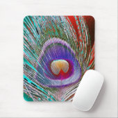 Negative Pfauenfeder Mousepad (Mit Mouse)