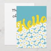 Negative Space Daisies Hallo Denken Sie an Sie (Vorne/Hinten)