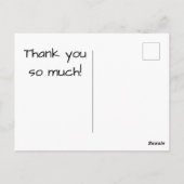 Negative Space Daisies Vielen Dank auf blau Postkarte (Rückseite)