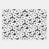 Negative Space Daisies weiß auf schwarz Geschenkpapier Set (Vorderseite 3)
