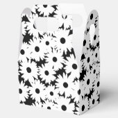 Negative Space Daisies weiß auf schwarz Geschenkschachtel (Geöffnet)
