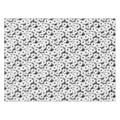 Negative Space Daisies weiß auf schwarz Tischdecke (Vorderseite (Horizontal))