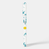 Negative Space Daisies weiß gelb auf blau Case-Mate iPhone Hülle (Rückseite / Links)