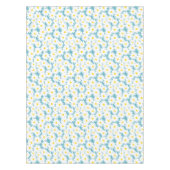 Negative Space Daisies weiß gelb auf blau Tischdecke (Vorderseite)