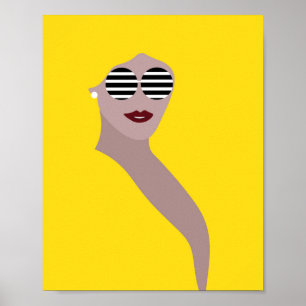 Negative Space Fashion Illustration Poster
