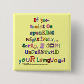 Negative Sprache Button (Vorderseite)