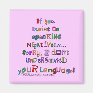 Negative Sprache Magnet