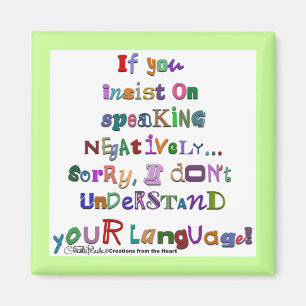 Negative Sprache Magnet