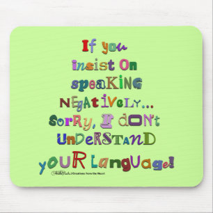 Negative Sprache Mousepad