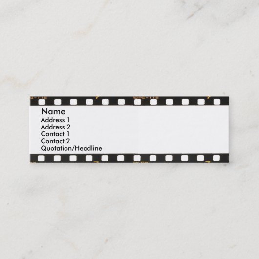 Negative Visitenkarte (Vorderseite)