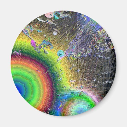 Negativer Enamel Sunburst Magnet (Vorne)