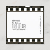 Negativer Film Quadratische Visitenkarte (Rückseite)