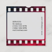 Negativer Film Quadratische Visitenkarte (Rückseite)