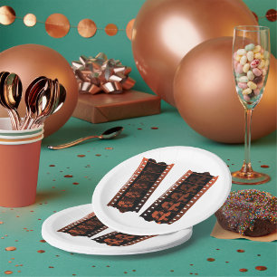 Negativer Filmstreifen Pappteller