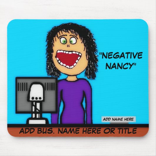 Negativer Nancy-Cartoon Mousepad (Vorne)