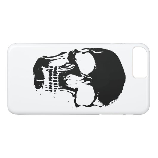 Negativer Schädel Case-Mate iPhone Hülle (Rückseite (Horizontal))