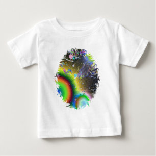 Negativer Sonnenbrand mit Oval Rahmen Baby T-shirt
