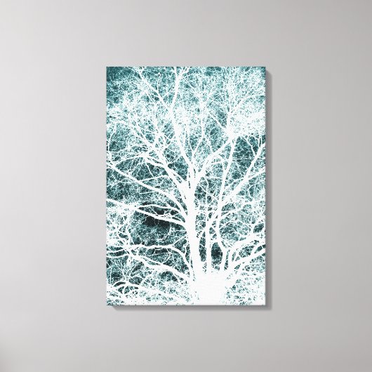 Negatives Bildbaummuster Leinwanddruck (Vorderseite)