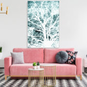 Negatives Bildbaummuster Leinwanddruck (Insitu (Wohnzimmer))