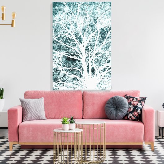 Negatives Bildbaummuster Leinwanddruck (Insitu (Wohnzimmer))