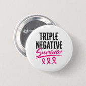 Negatives Überleben Tnbc Brustkrebs-Bewusstsein Button (Vorne & Hinten)
