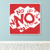 Negativität oder Realismus - NO NO NO NO NO NO NO Leinwanddruck (Insitu (Holzboden))