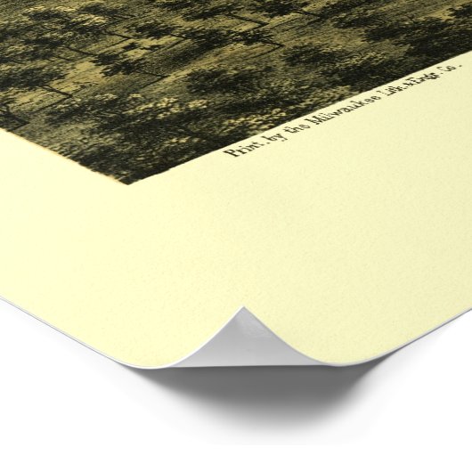 Negaunee, MI Panoramic Map - 1871 Poster (Ecke)