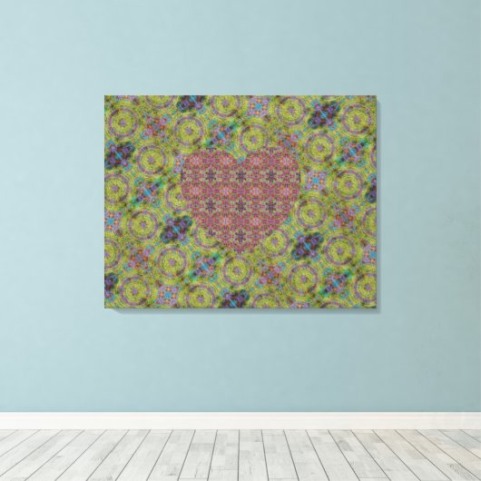 Negba Rose Herzstück Leinwanddruck (Insitu (Holzboden))