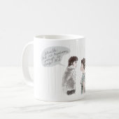 Negging und Vorurteil Kaffeetasse (Vorderseite Links)